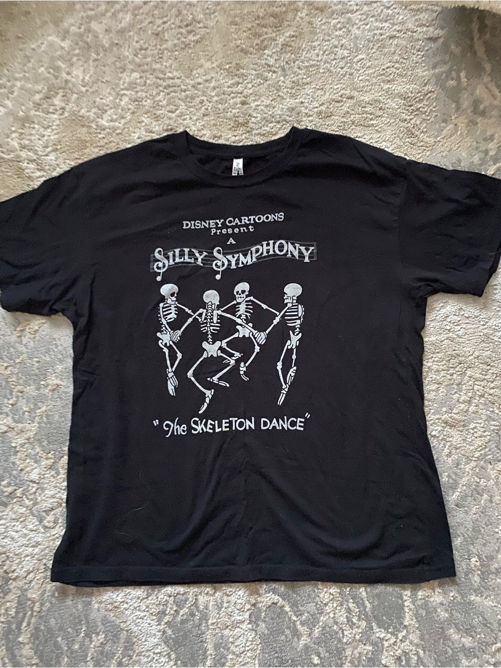 VTG dancing skeletons tee from Disney's Silly Symphony short The Skeleton Dance